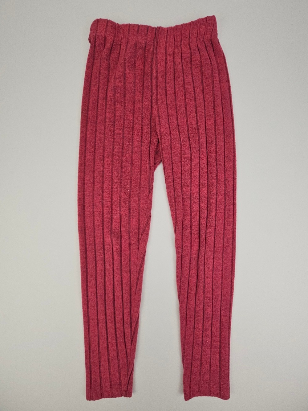 Ribbed Knit Leggings Pink Girls Size 9Y
